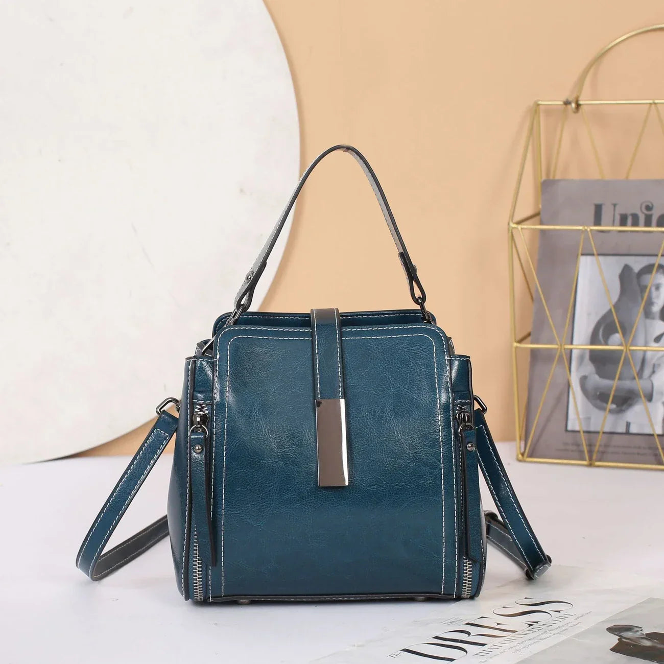 Echt Leren Vrouwen Crossbody Tas