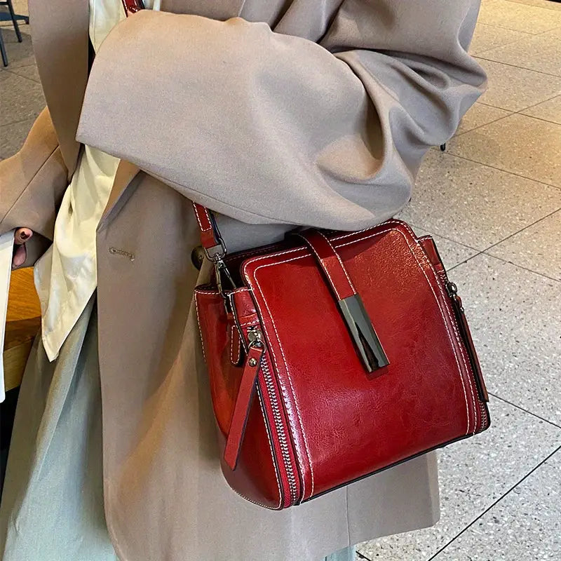 Elegante Crossbodytas van echt Leer