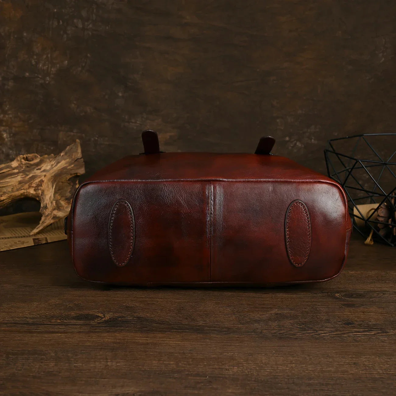 Bruine Leren Vintage Tas