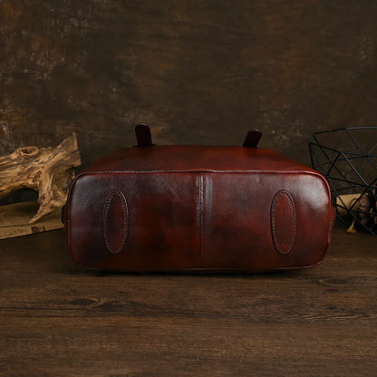 Bruine Leren Vintage Tas