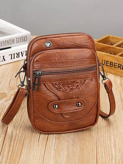 Vellana's Vintage Elegance | Leren Crossbody Tas
