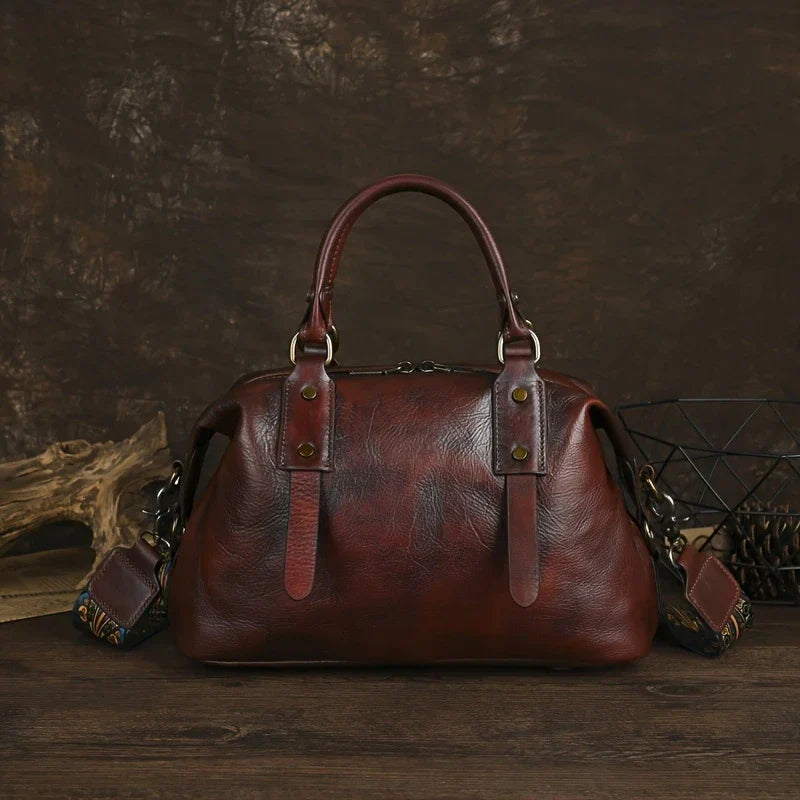 Bruine Leren Vintage Tas