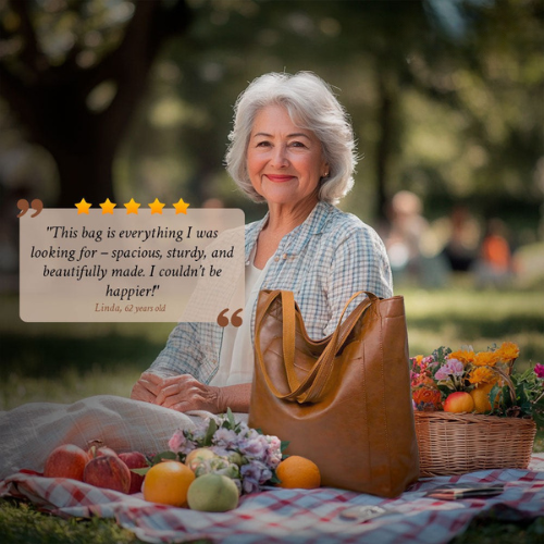 Lorena's Moderne Chique Leren Tas