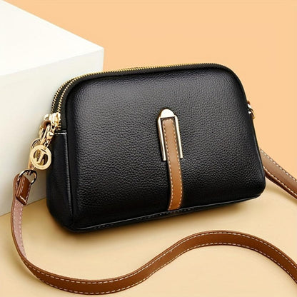 Mila Litchi Crossbody Tas Met Reliëf