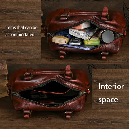 Bruine Leren Vintage Tas