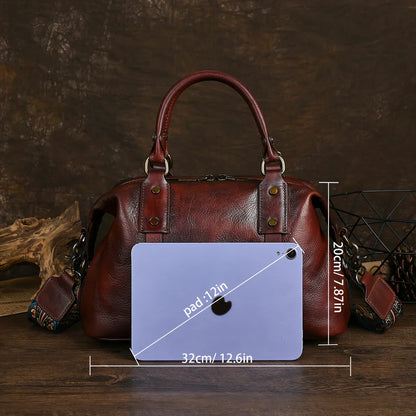 Bruine Leren Vintage Tas