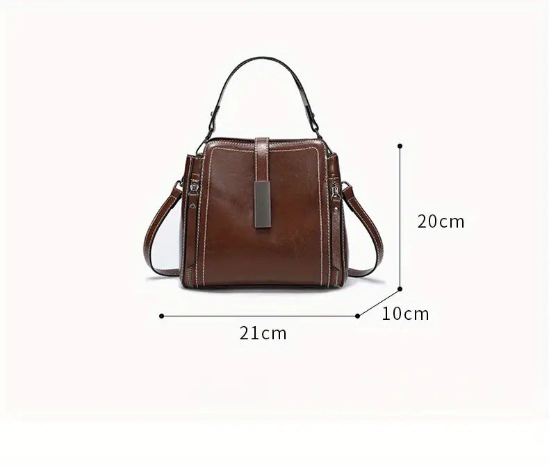 Retro Crossbody Tas met Verstelbare Riem