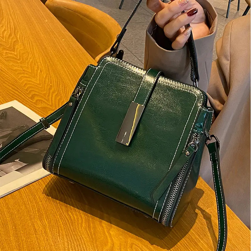Retro Crossbody Tas met Verstelbare Riem