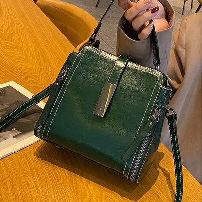 Retro Crossbody Tas met Verstelbare Riem