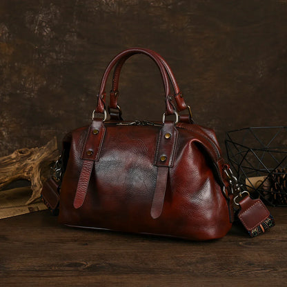 Bruine Leren Vintage Tas