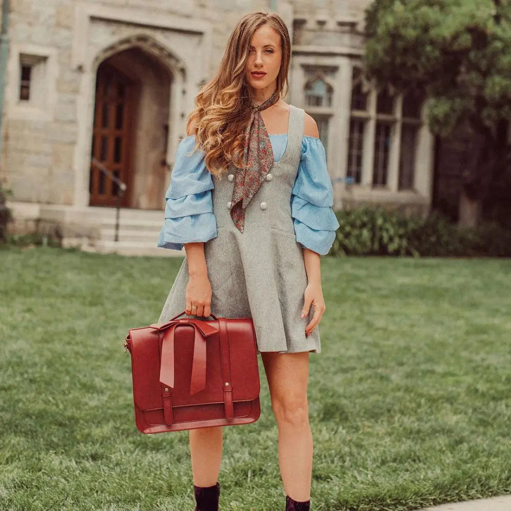 Vintage Satchel Met Strik