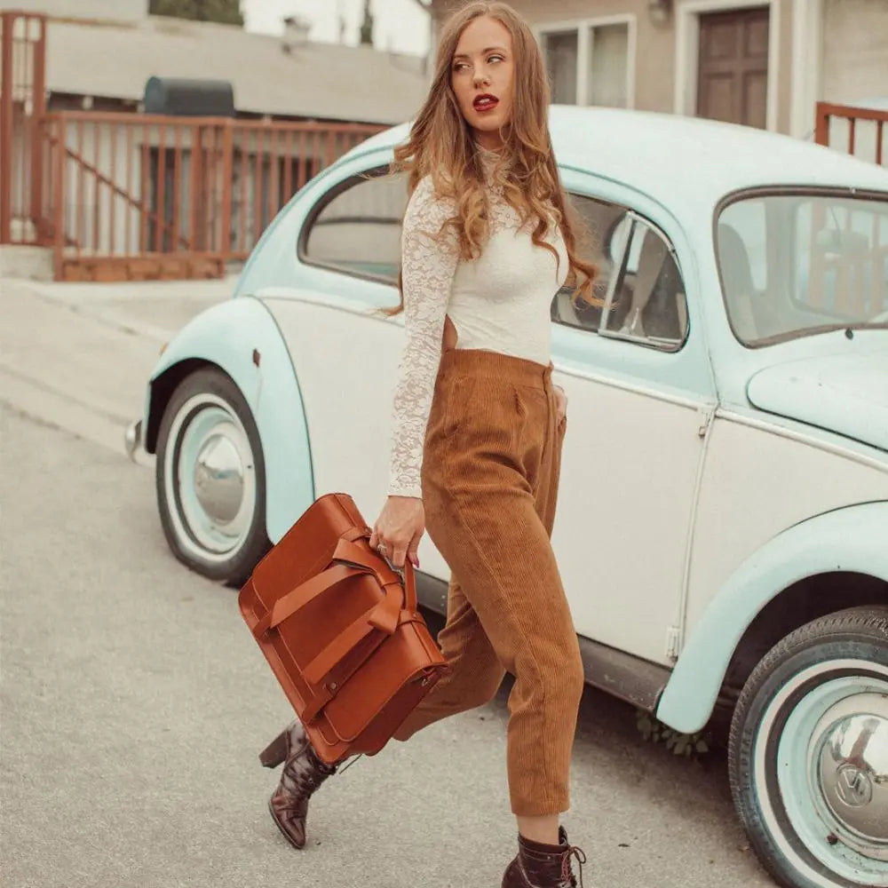 Vintage Satchel Met Strik