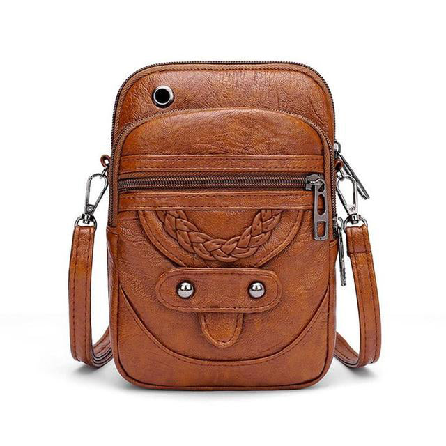 Vellana's Vintage Elegance | Leren Crossbody Tas