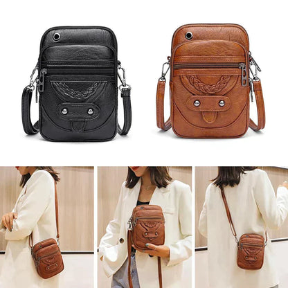 Vellana's Vintage Elegance | Leren Crossbody Tas