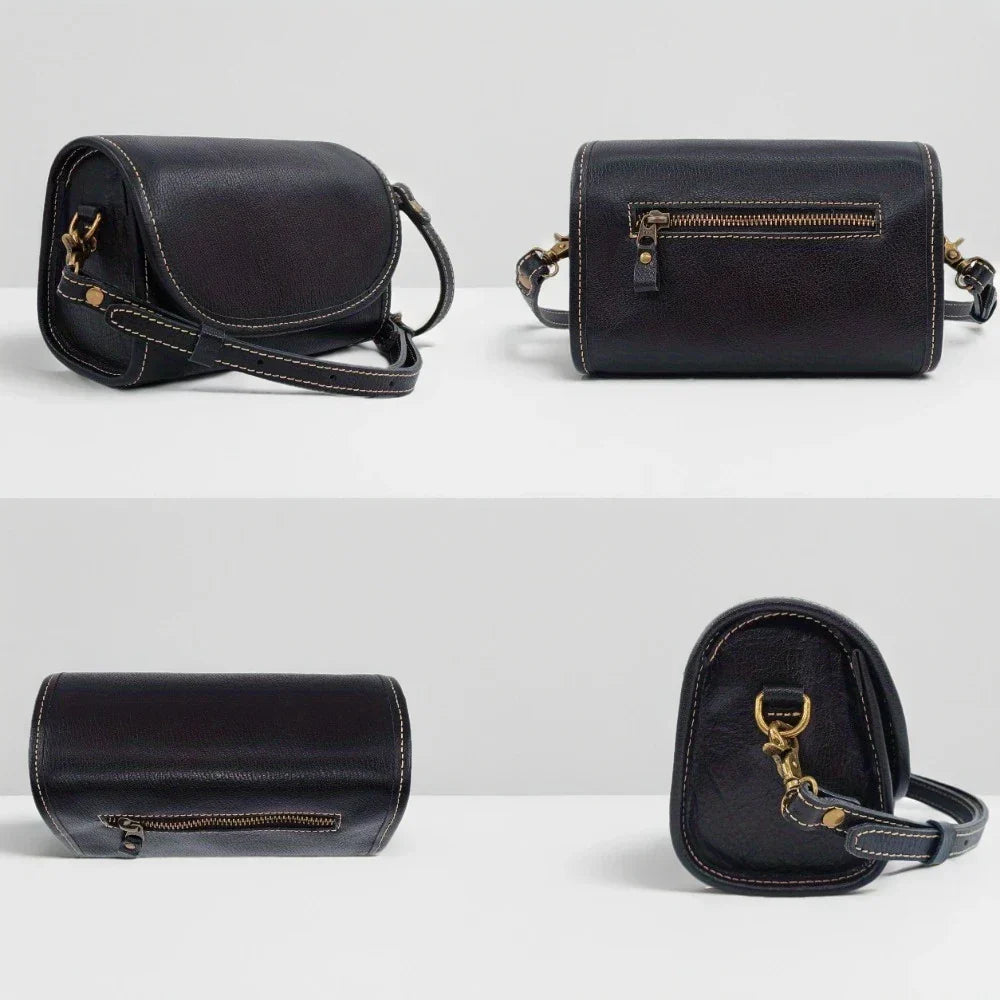 Vintage-Stijl echte Leren Crossbody tas voor Dames