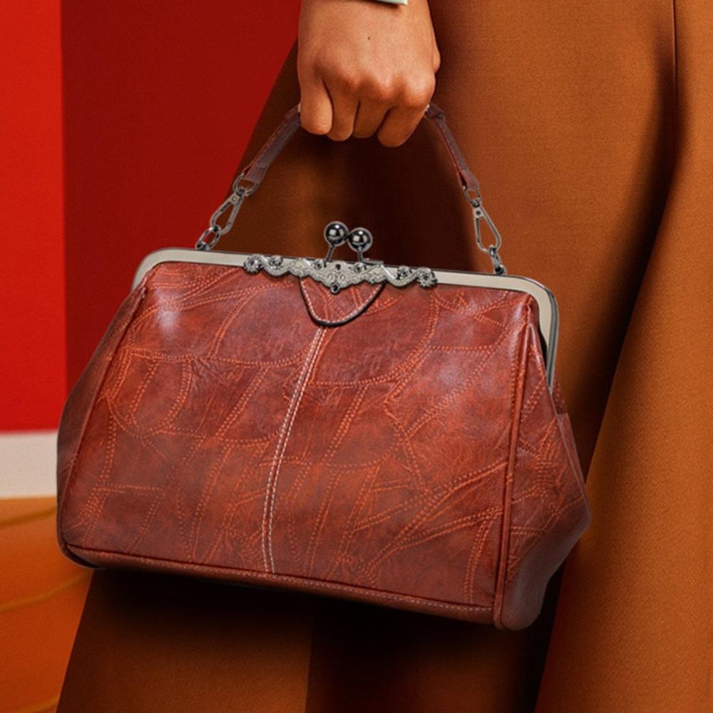 Vintage Handtas Met Kiss-lock Sluiting