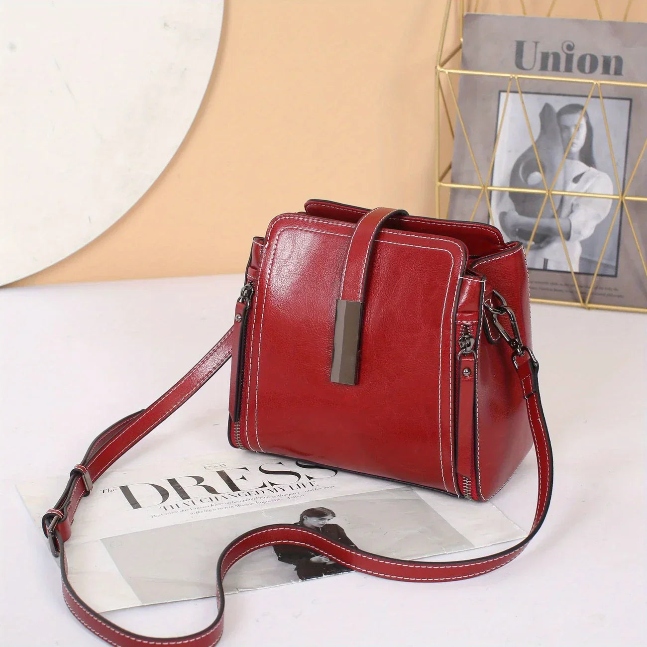 Echt Leren Vrouwen Crossbody Tas