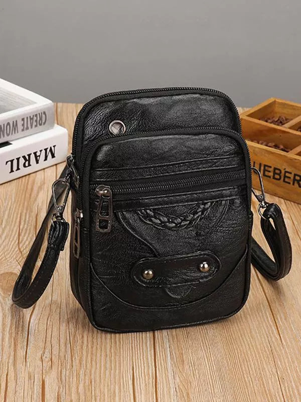 Vellana's Vintage Elegance | Leren Crossbody Tas