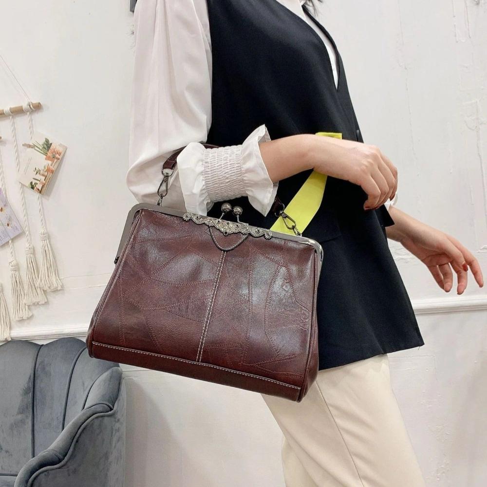 Vintage Handtas Met Kiss-lock Sluiting