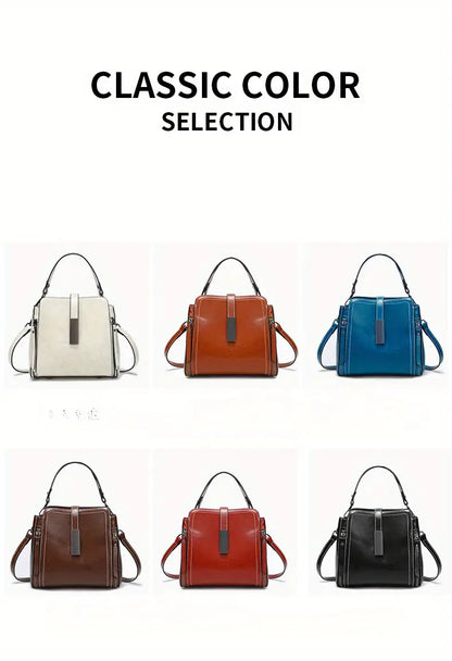 Retro Crossbody Tas met Verstelbare Riem