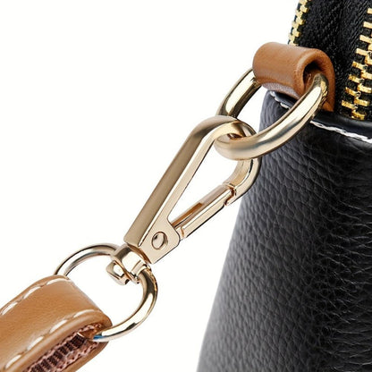 Mila Litchi Crossbody Tas Met Reliëf
